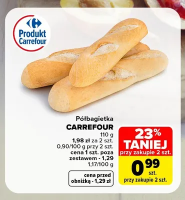 Półbagietka Carrefour promocja w Carrefour