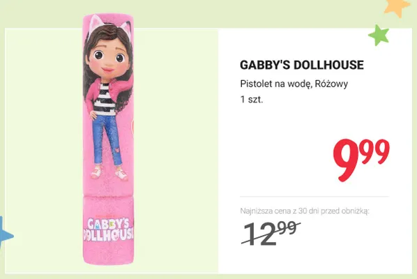 Pistolet na wodę GABBY'S DOLLHOUSE Różowy promocja w Rossmann