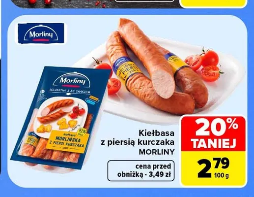 Kiełbasa z piersią kurczaka Morliny promocja w Carrefour Market