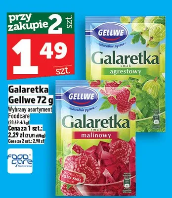 Galaretka agrestowy/malinowy promocja w TOPAZ