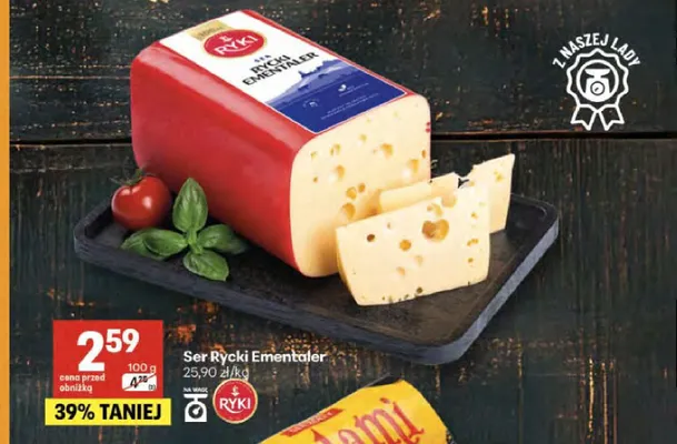 Ser Rycki Ementaler promocja w Delikatesy Centrum
