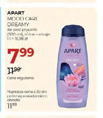 Żel pod prysznic Apart Mood Care Dreamy promocja w Drogerie Jawa