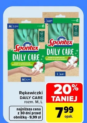 Rękawiczki Daily Care rozm. L Spontex promocja w Carrefour