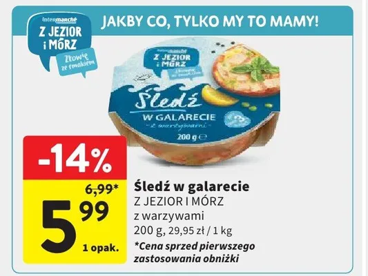 Śledź w galarecie z warzywami Z Jezior i Mórz promocja w Intermarche