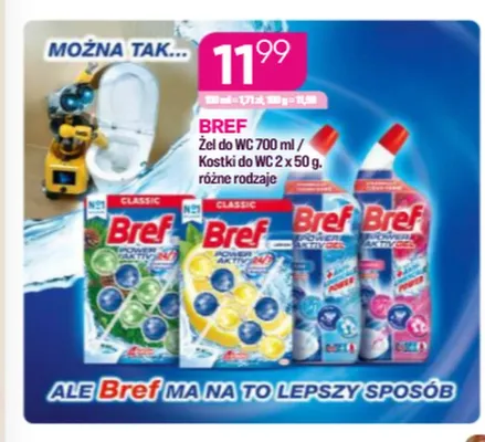 Żel do WC Bref Power Aktiv Gel promocja w Drogerie Koliber
