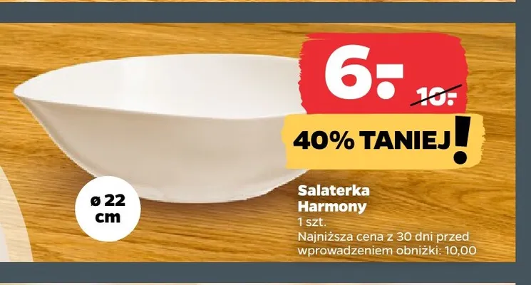 Salaterka Harmony 22 cm promocja w Netto