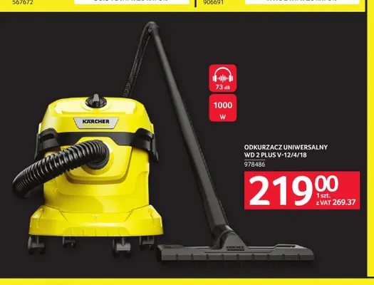 Odkurzacz uniwersalny Wd 2 Plus V-12/4/18 Kärcher promocja w Selgros