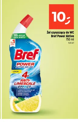 Żel czyszczący do WC Bref Power Aktive promocja w Dealz