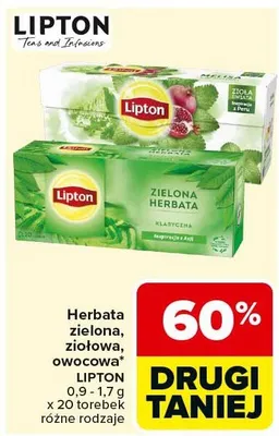 Herbata zielona, ziołowa, owocowa promocja w Carrefour Market