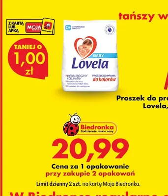 Proszek do prania do koloru Lovela promocja w Biedronka