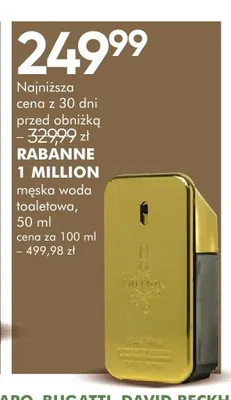 Męska woda toaletowa Rabanne 1 Million promocja w Super-Pharm