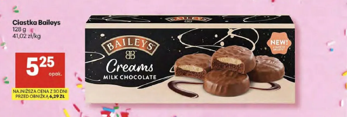 Ciastka Baileys Creams Milk Chocolate promocja w Delikatesy Centrum