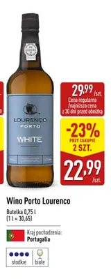 Wino białe Porto Lourenço White promocja w Aldi