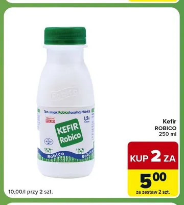 Kefir Robico 1,5% promocja w Carrefour Express