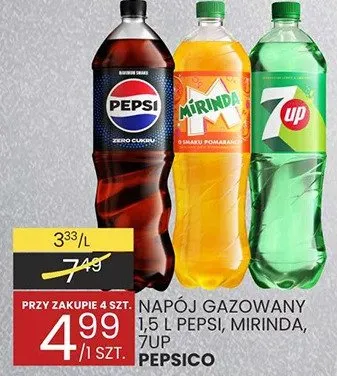 Napój gazowany 1.5l pepsi, mirinda, 7up promocja w Wafelek