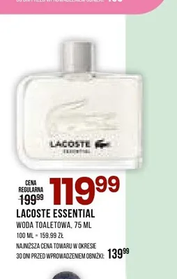 Woda toaletowa Lacoste Essential promocja w Drogerie Natura