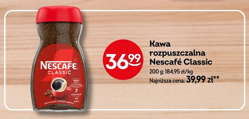 Kawa rozpuszczalna Nescafé Classic promocja w Żabka