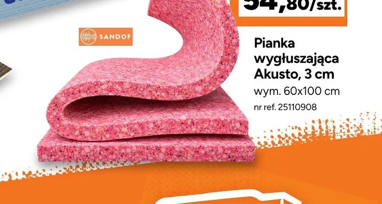 Pianka wygłuszająca Sandof Akusto 3 cm promocja w Bricoman