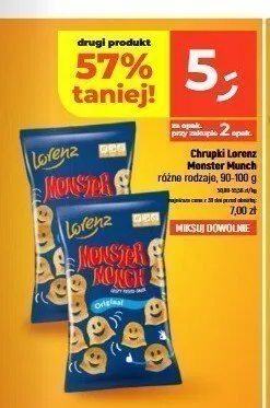 Chrupki ziemniaczane Lorenz Monster Munch promocja w Dealz