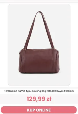 Torebka na ramię typu bowling bag z dodatkowym paskiem Reneé promocja w Renee