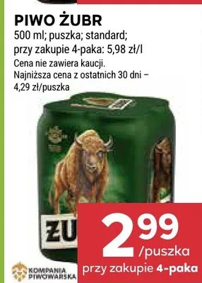 Piwo Żubr Kompania Piwowarska promocja w Stokrotka