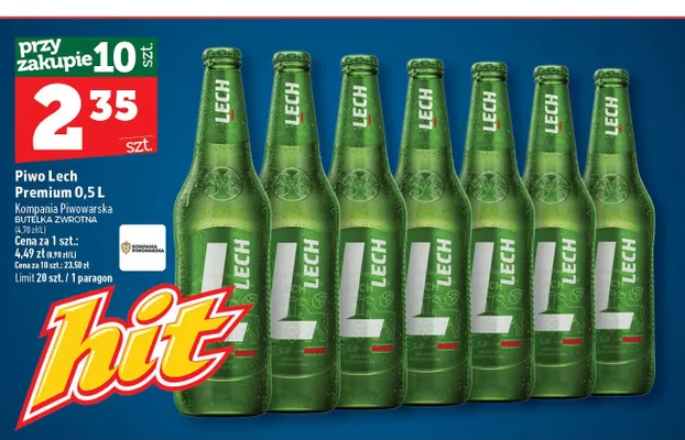 Piwo Lech Premium promocja w TOPAZ