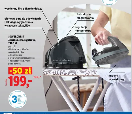 Żelazko ze stacją parową Silvercrest promocja w Lidl