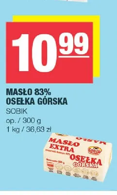 Masło Osełka Górska Sobik 83% promocja w SPAR