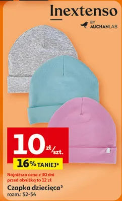 Czapka dziecięca Inextenso promocja w Auchan