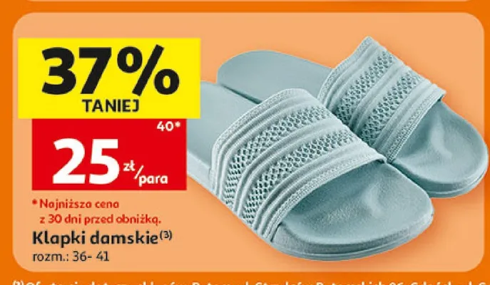 Klapki damskie Inextenso promocja w Auchan