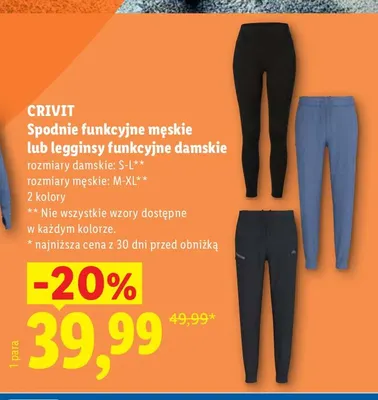 Legginsy funkcyjne damskie Crivit promocja w Lidl