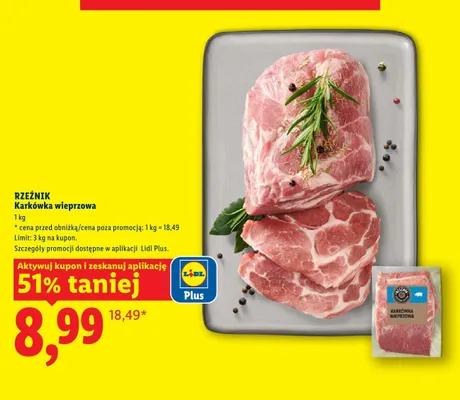 Karkówka wieprzowa Rzeźnik promocja w Lidl