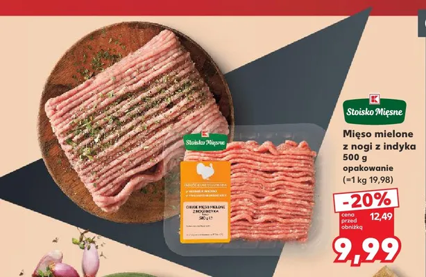 Mięso mielone z nogi z indyka Stoisko Mięsne promocja w Kaufland