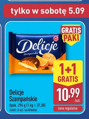 Delicje Szampańskie pomarańczowe promocja w Aldi