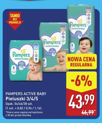 Pieluszki Pampers Active Baby 3 promocja w Aldi