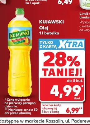 Olej rzepakowy Kujawski promocja w Kaufland