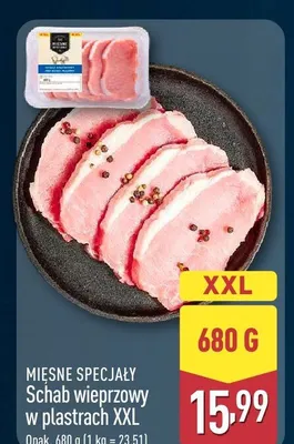 Schab wieprzowy w plastrach XXL Mięsne Specjały promocja w Aldi