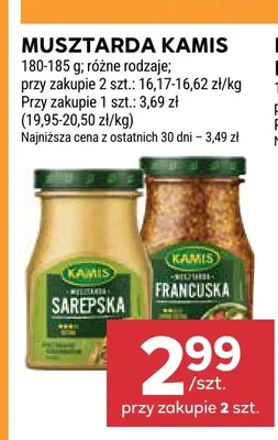 Musztarda Kamis sarepska promocja w Stokrotka