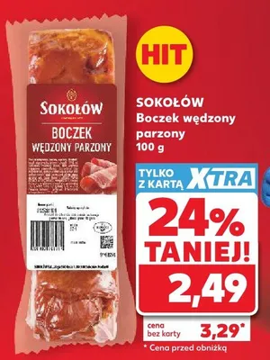Boczek wędzony parzony Sokołów promocja w Kaufland