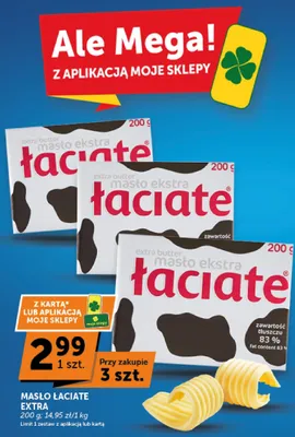 Masło ekstra Łaciate promocja w Groszek