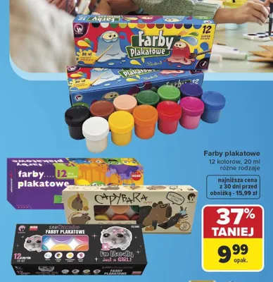 Farby plakatowe Mona Hamster promocja w Carrefour