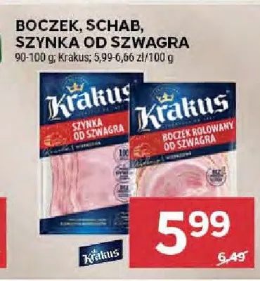 Boczek, schab, szynka od szwagra Krakus promocja w Stokrotka
