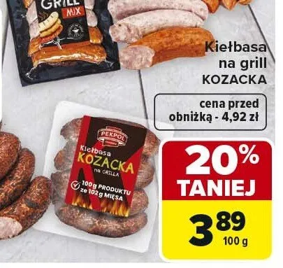 Kiełbasa na grill kozacka promocja w Carrefour