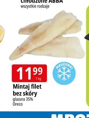 Mintaj filet bez skóry Oreco promocja w Leclerc