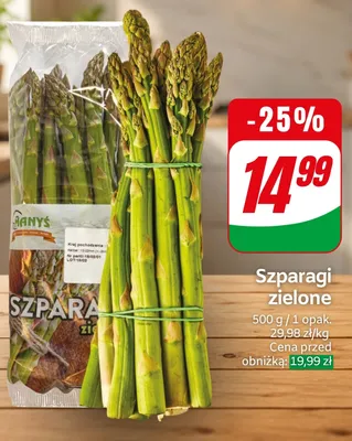 Szparagi zielone Hanyś promocja w Dino