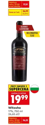 Wino Witosha Sweet Red promocja w Biedronka