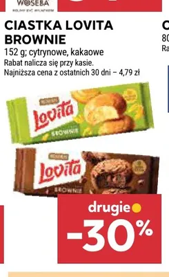 Ciastka Lovita Brownie cytrynowe promocja w Stokrotka
