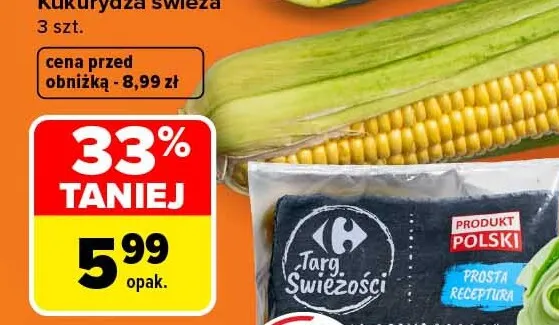 Kukurydza świeża 3-pak promocja w Carrefour Market