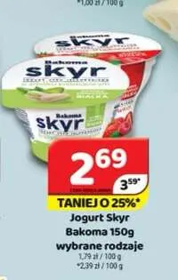 Jogurt Skyr Bakoma promocja w Delfin