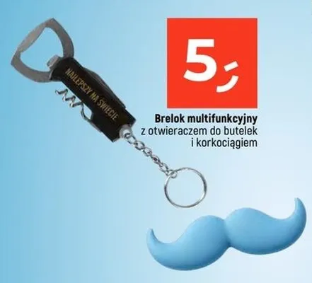 Brelok multifunkcyjny z otwieraczem do butelek i korkociągiem promocja w Dealz